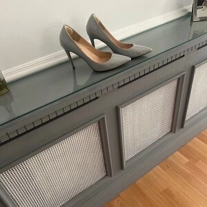Classic Grey Pointed Toe Stiletto Pumps - Women's Heels